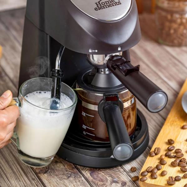 Cafetera Espresso + Capuccino Home Elements