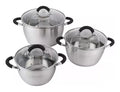 Set X3 Ollas Acero Inoxidable Home Elements