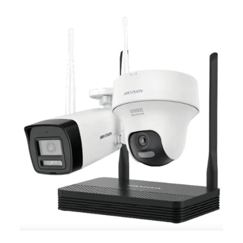 "KIT DE NVS WIFI CON UNA CÁMARA TIPO BALA Y UN PTDOME H.265 DE 2 MP
