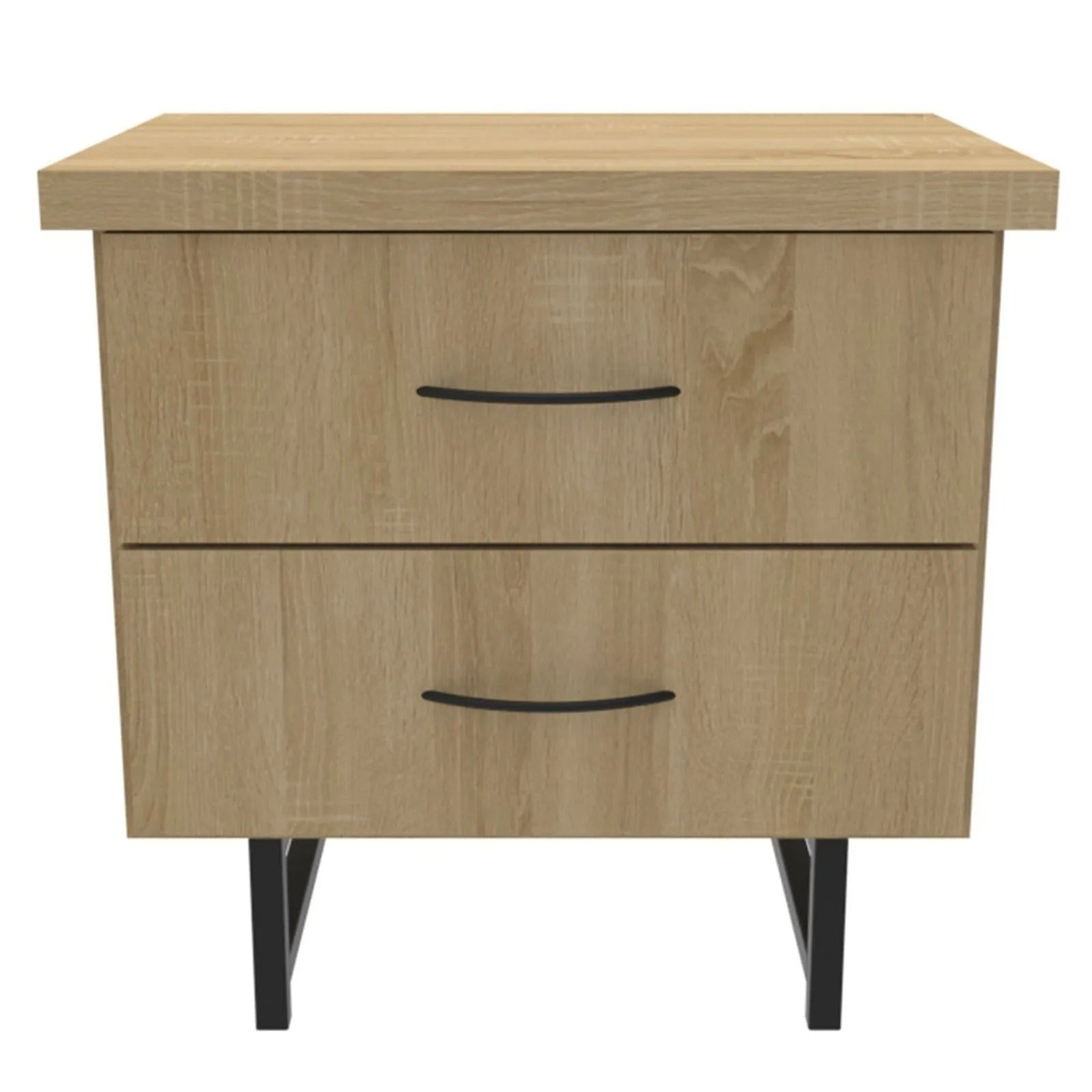Mesa de noche 2 cajones 50x52x37.5 cm Eli germany negro Moduofi